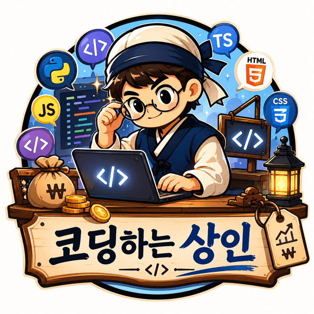 코딩하는 상인 로고
